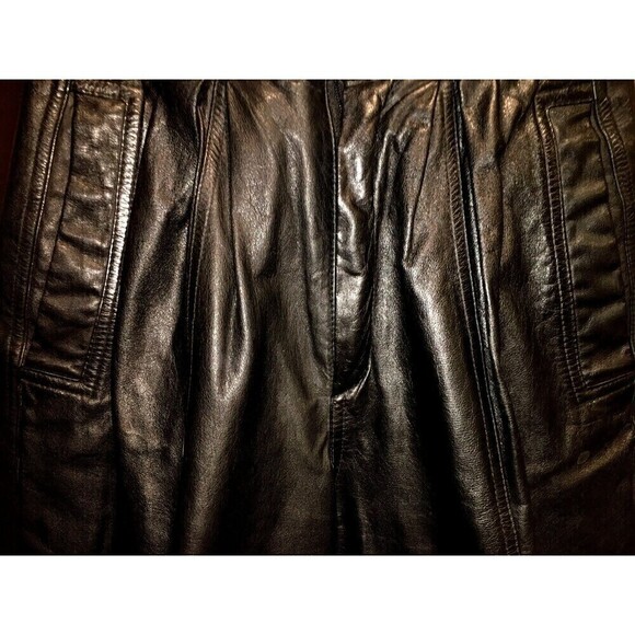 Toffs Leather Pleated Pants, Ultra High Waist, Quality, 25 inch - Picture 11 of 12